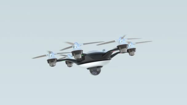 Drone with surveillance camera. Security system concept. - Footage, Video