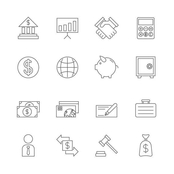 Pénzügy ikonok beállítása - Vektor, kép