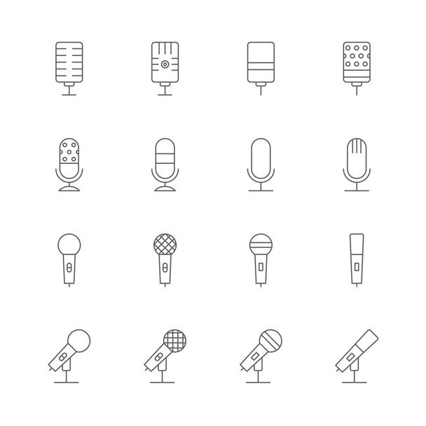 Ensemble d'icônes de microphone
 - Vecteur, image
