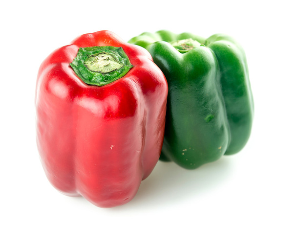 Groene en rode paprika - Foto, afbeelding
