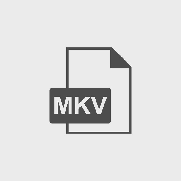 MKV bestandspictogram - Vector, afbeelding
