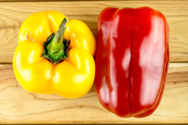 Žlutá a červená paprika, letecké - Fotografie, Obrázek