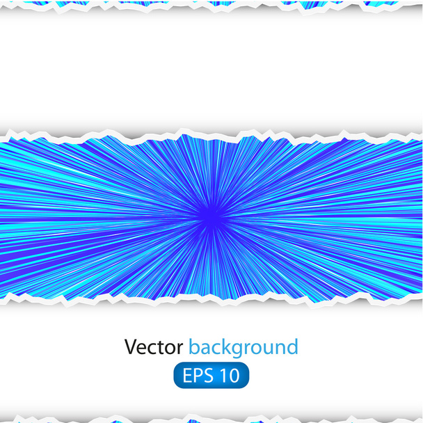 Blue torn abstract background with place for your message. Vector illustrat - Vecteur, image