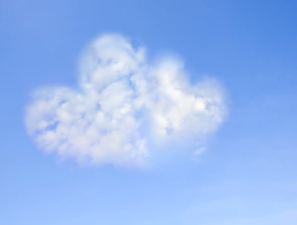 φυσικό σχήμα καρδιάς στον ουρανό με τα σύννεφα - Πλάνα, βίντεο