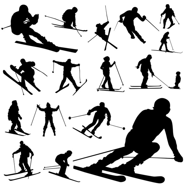 Conjunto de esquí
 - Vector, imagen