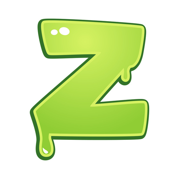 Γλοιώδης γραμματοσειρά τύπου γράμμα Z - Διάνυσμα, εικόνα