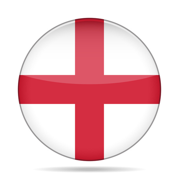 κουμπί με σημαία της Αγγλίας - Διάνυσμα, εικόνα
