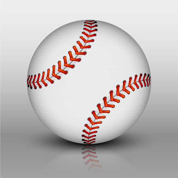 Vector baseball ball on a gray background - Vector, Imagen