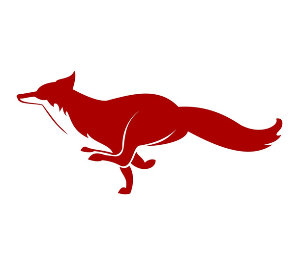 běžící liška ikona - Vektor, obrázek