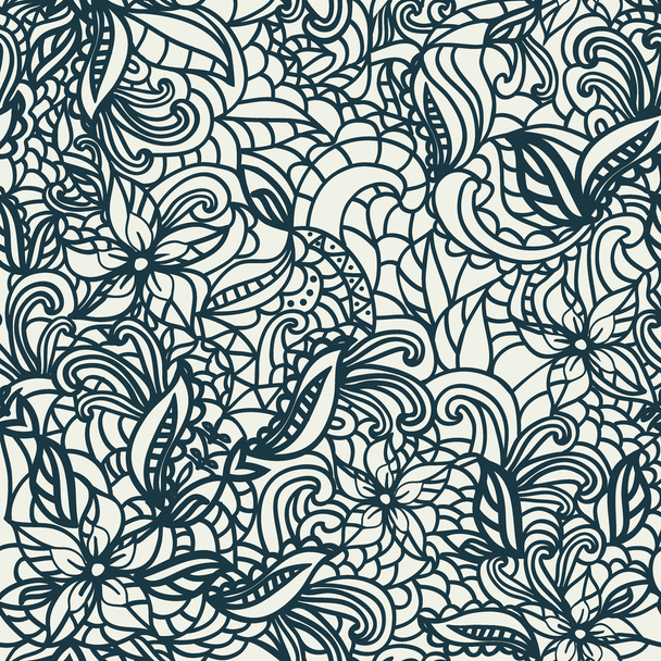 hand-drawing illustration doodle funny Floral background - Vektor, obrázek