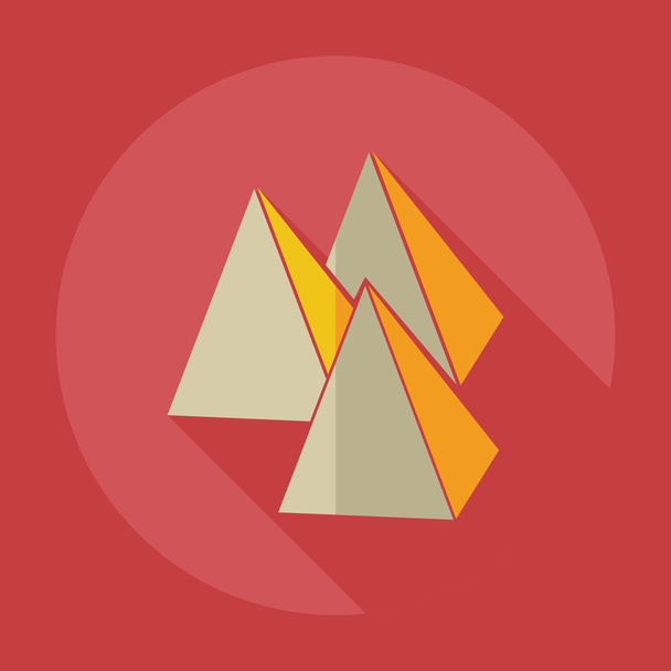 Flat modern design with shadow icons pyramid - Vecteur, image