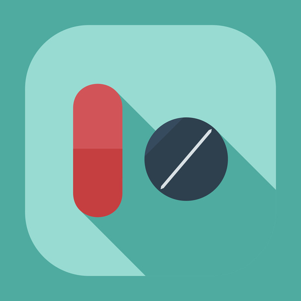 Flat modern design with shadow icons pills - Vecteur, image