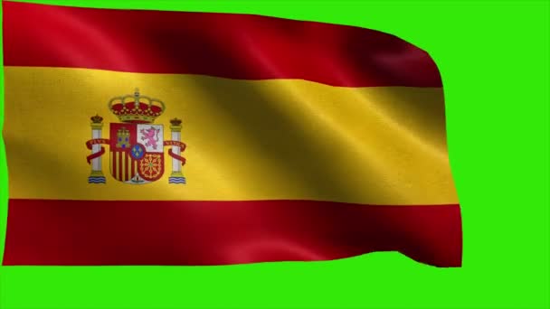 Βασίλειο της Ισπανίας, σημαία της Ισπανίας, ισπανική σημαία - βρόχο - Πλάνα, βίντεο