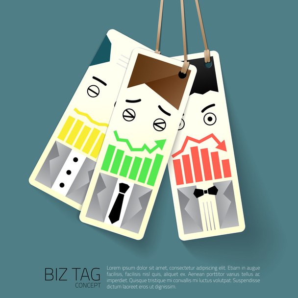 Tag design conceito sobre negócios
 - Vetor, Imagem