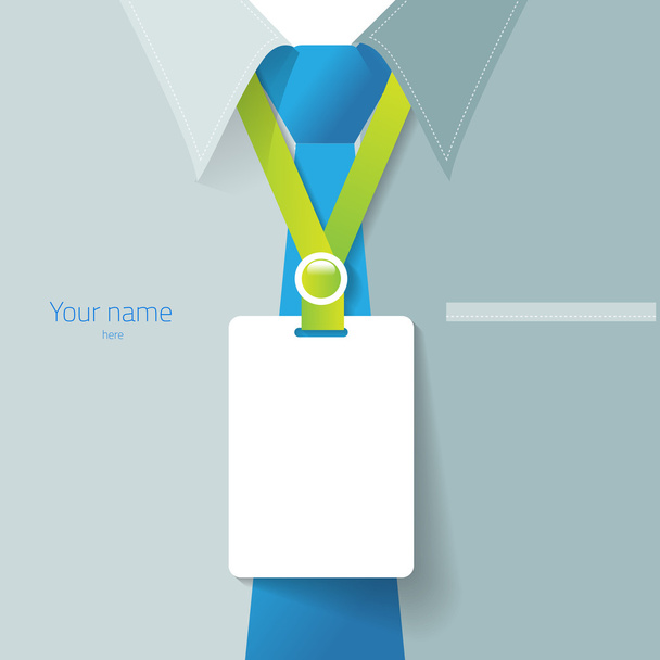 Blank name tag for put staff identification - Vector, Image
