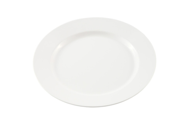Белая пластиковая тарелка
. - Фото, изображение