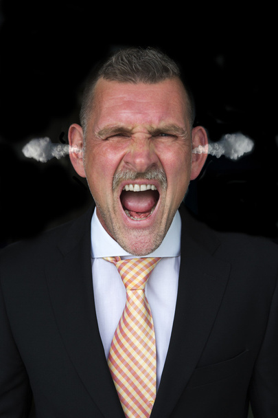 Portrait of an angry businessman - Фото, изображение