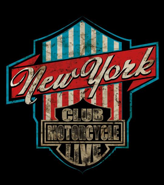 Vintage New York City Logo T-shirt Design Gráfico
 - Vetor, Imagem