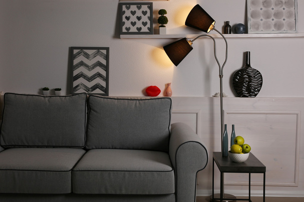 mooie moderne woonkamer - Foto, afbeelding