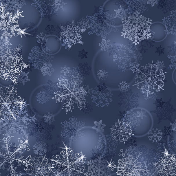 рождественский фон со снежинками - Вектор,изображение