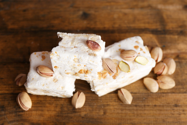 Sweet nougat with pistachios - Фото, зображення