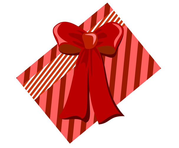 Vaaleanpunainen raidallinen lahja nauha
 - Vektori, kuva