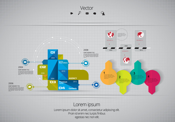 Zakelijke Infographics achtergrond - Vector, afbeelding