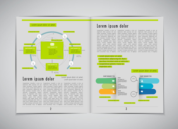 Business layout magazine - Vector, Image