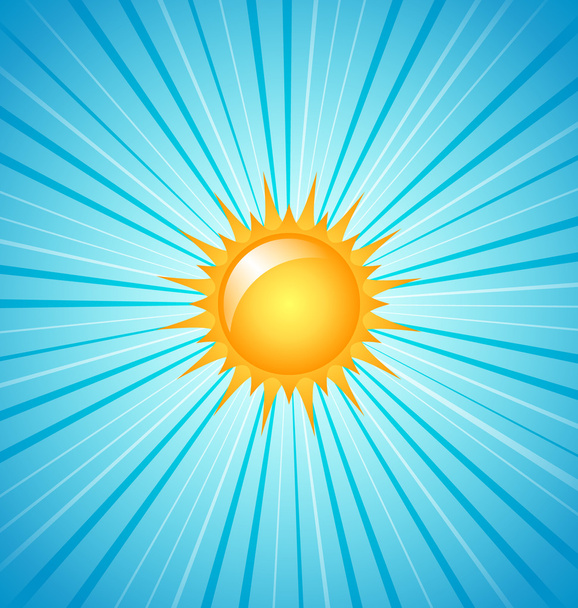 Big shining sun - Vektor, Bild