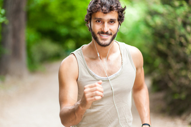 man doing jogging outdoor - Zdjęcie, obraz
