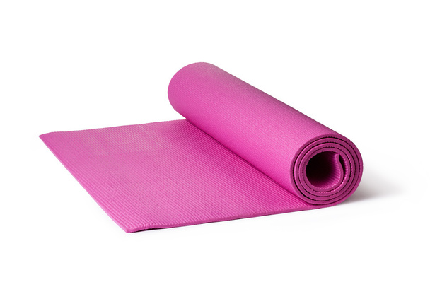 roze yoga mat - Foto, afbeelding
