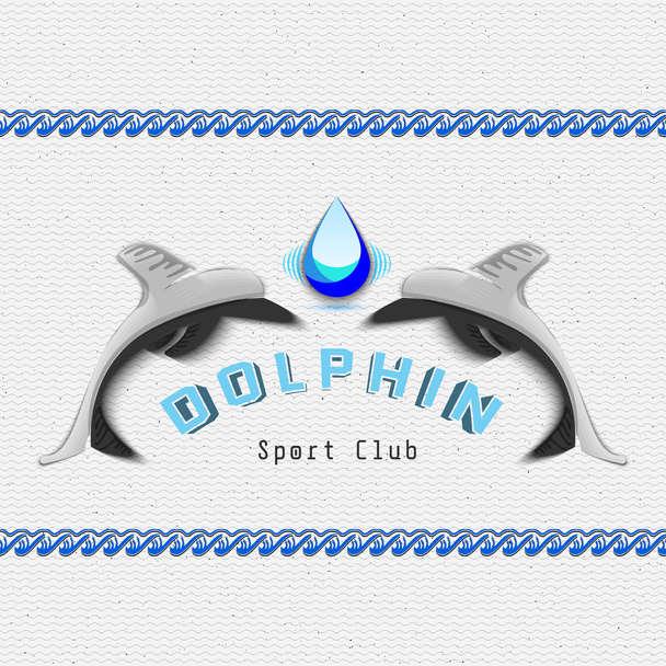 Emblemas de golfinhos logotipos e rótulos para qualquer uso
 - Vetor, Imagem