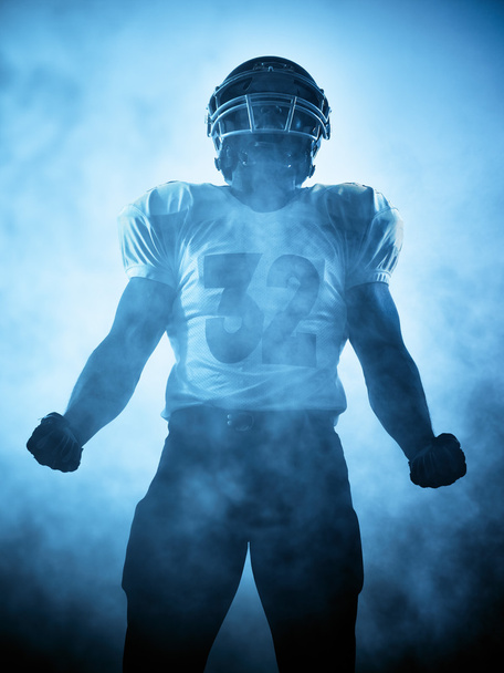 american football player silhouette - Foto, afbeelding
