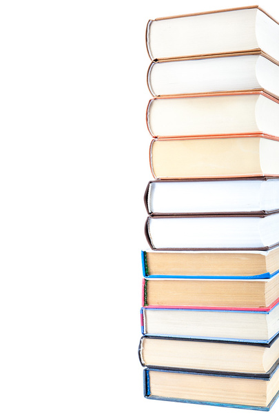 Stack of books isolated on a white background. - 写真・画像