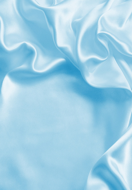 Smooth elegant blue silk or satin as background - Foto, immagini