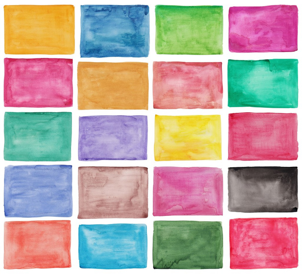 Zestaw kolorowych palet akwarela - Zdjęcie, obraz