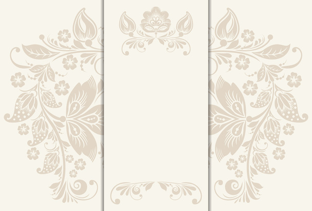 ベクトル花の素朴な結婚式カード、美しいデザイン. - ベクター画像