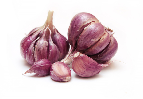 Garlic isolated on white - Photo, Image