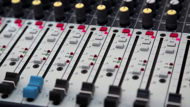Audio production console in recording studio - Footage, Video