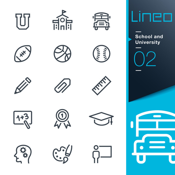 lineo - Symbole für Schule und Universität - Vektor, Bild