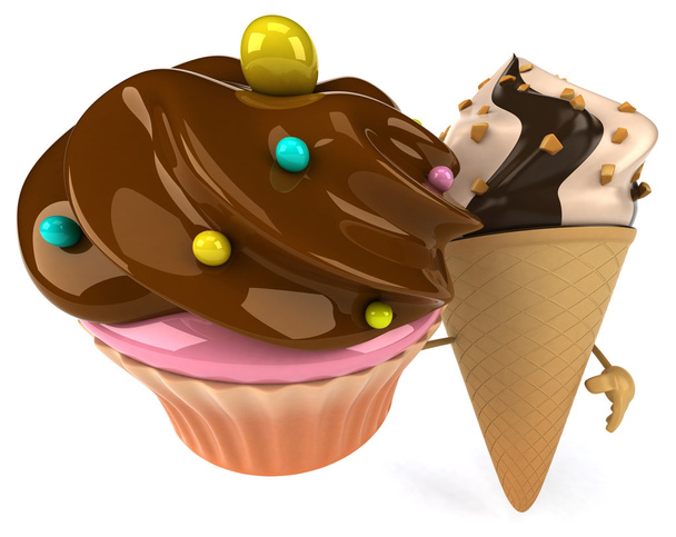 Cartoon Ice cream - Foto, Imagen
