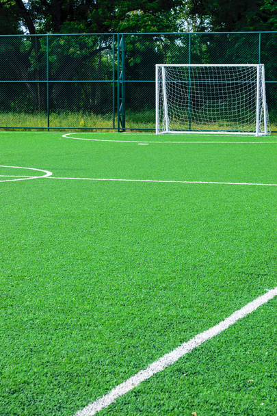 Campo da calcio in erba artificiale
 - Foto, immagini