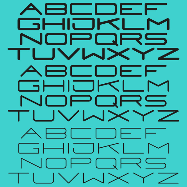 Modern simple font - Вектор,изображение