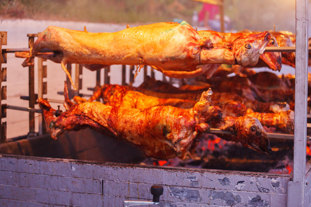 Lamb Grilling at Greek Public Holiday, Corfu - Photo, Image