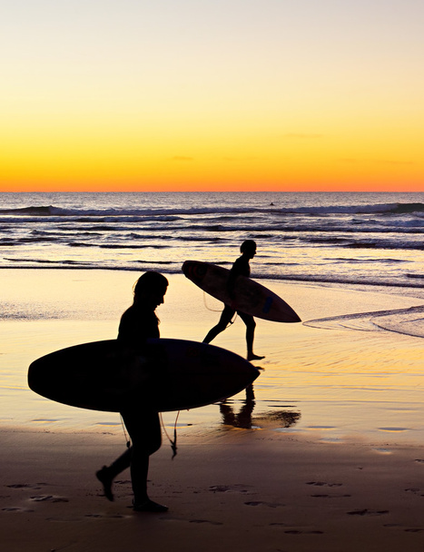 Surfers on beach, Portugal - Photo, image