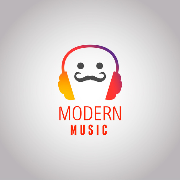 流行に敏感な現代音楽のベクトルのロゴ、アイコン、ラジオ。Eps 10 - ベクター画像