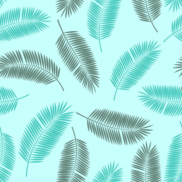 Palm Leaf Vector Seamless Pattern Background Illustration - Vector, imagen