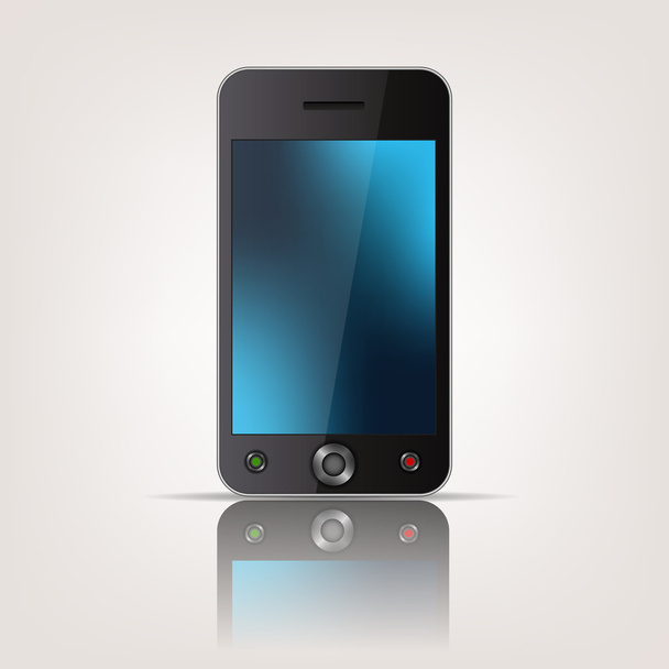 Plantilla de smartphone móvil con pantalla táctil
 - Vector, imagen
