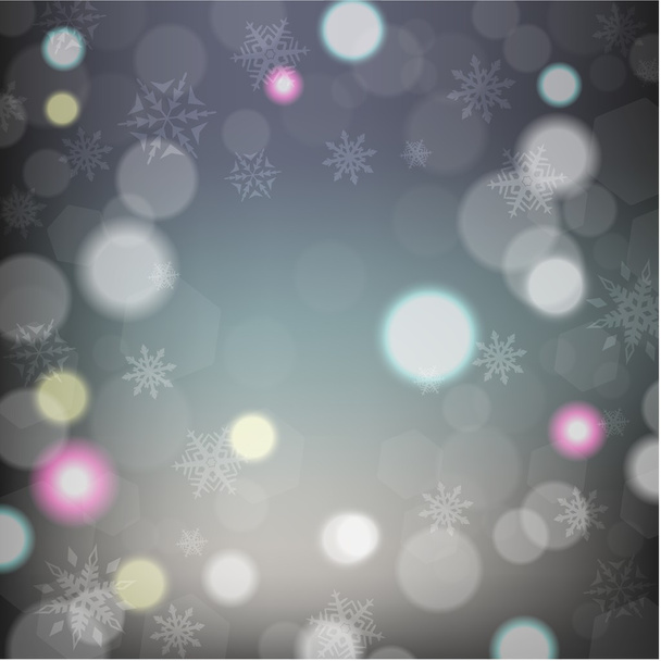 Elegant Abstract background with snowflakes and bokeh - Vettoriali, immagini