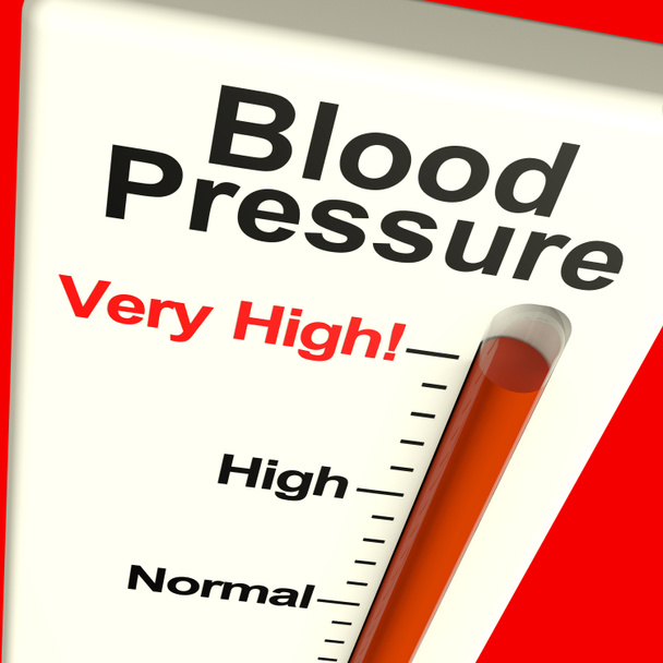 Very High Blood Pressure Showing Hypertension And Stress - Photo, Image